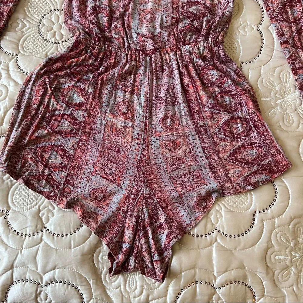 Billabong See the Sun Long Sleeve Bohemian Romper Size Small - Picture 10 of 10